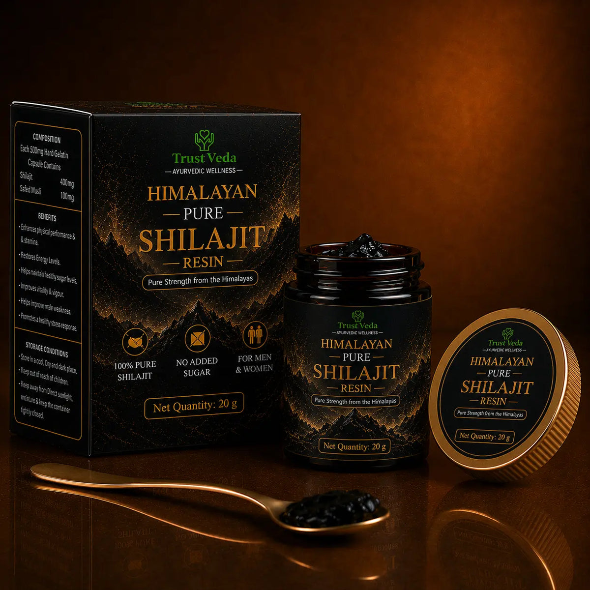 Pure Himalayan Shilajit Resin – Strength, Stamina & Energy